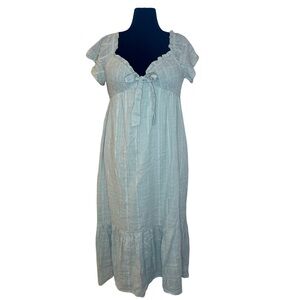 NWT Seafoam Green Ruffled Midi Dress